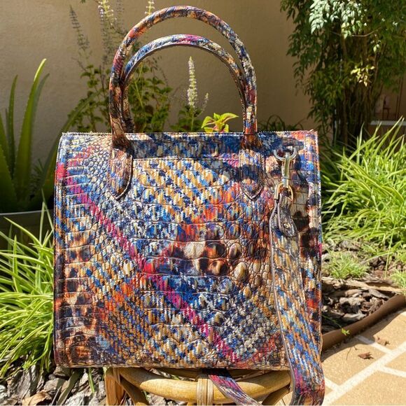 BRAHMIN CAROLINE TRENDSETTER MELBOURNE EMBOSSED LEATHER NWT - Picture 10 of 13